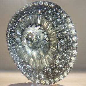 Wagner Vintage Rhinestone Silver/crystal/ brooch. Belonged to my Grandmother.